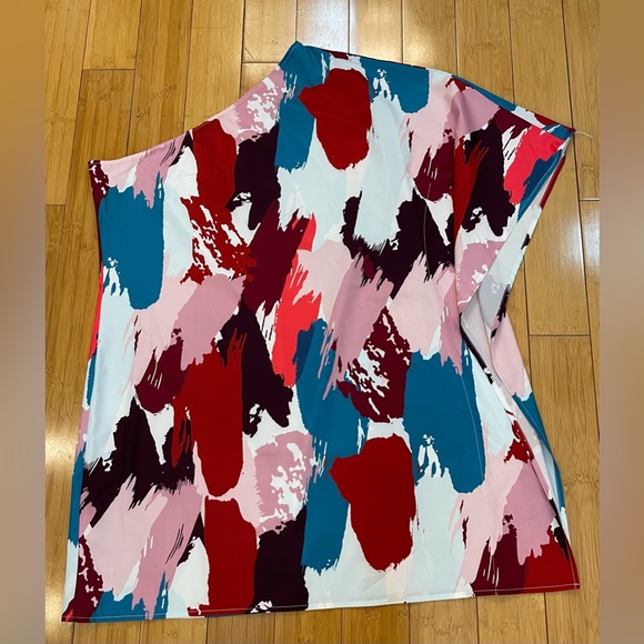 Women’s Multicolored One Shoulder Dress Sz Med - Picture 3 of 7